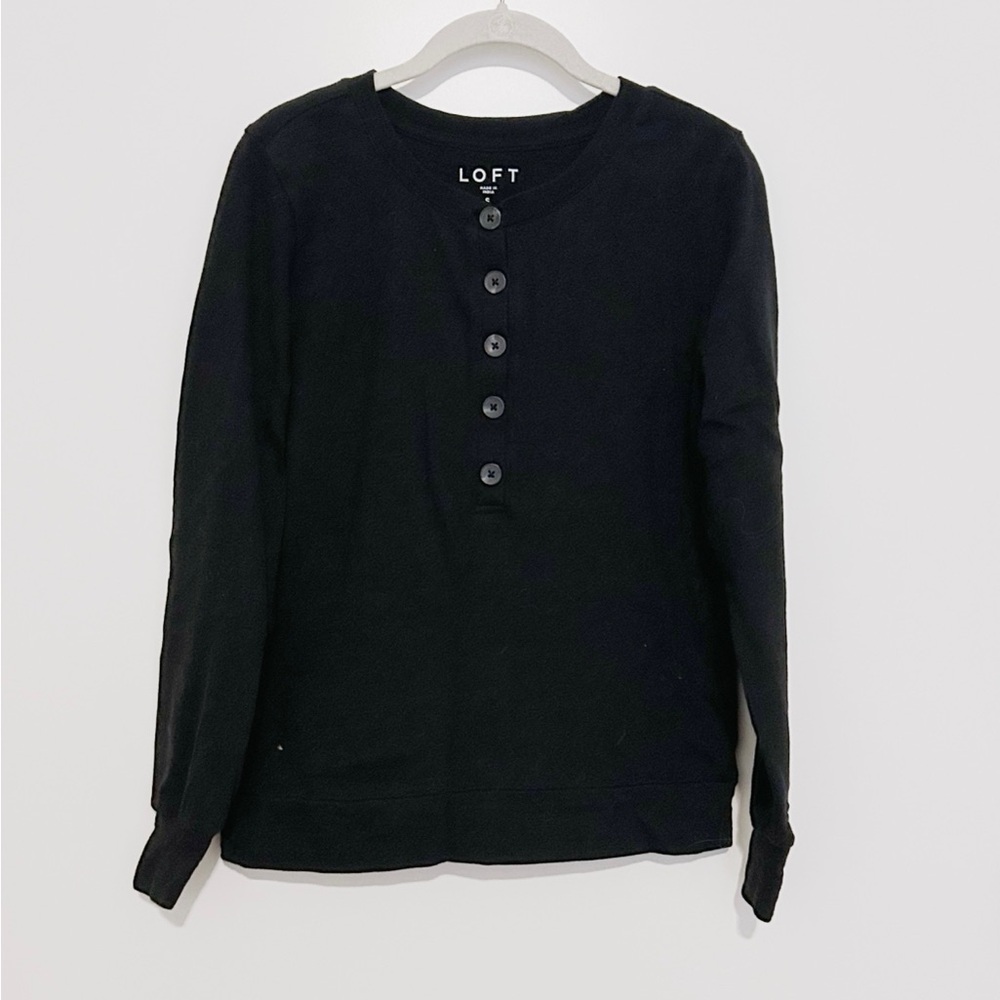 LOFT Cotton Henley Top